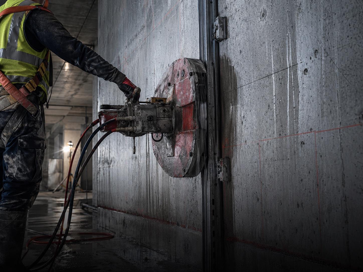Wall & Hand Sawing concrete cutting image